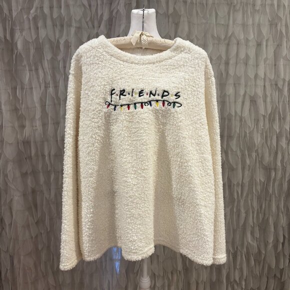 Friends TV Show Cozy Sherpa Holiday Lights Sweater | Women's Size 3X - Picture 2 of 4